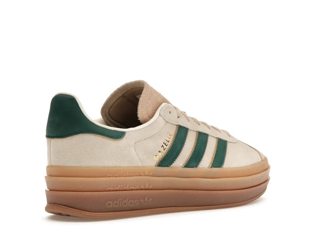 Adidas Gazelle Bold Magic Beige Collegiate Green - PLUGSNEAKRS