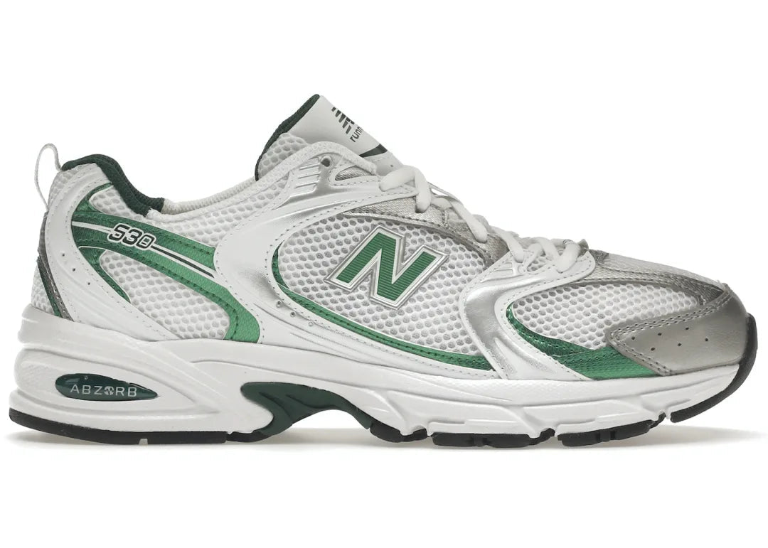 New Balance 530 White Nightwatch Green - PLUGSNEAKRS