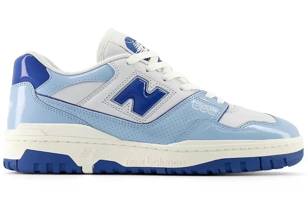 New Balance 550 Chrome Blue Patent - PLUGSNEAKRS