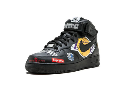 Nike Air Force 1 Mid Supreme NBA Black - PLUGSNEAKRS