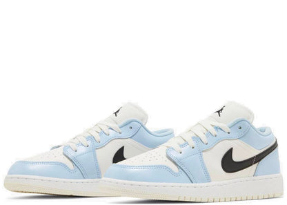 Nike Air Jordan 1 Low Ice Blue Black (GS) - PLUGSNEAKRS