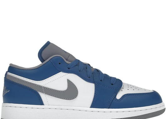 Nike Air Jordan 1 Low True Blue (GS) - PLUGSNEAKRS