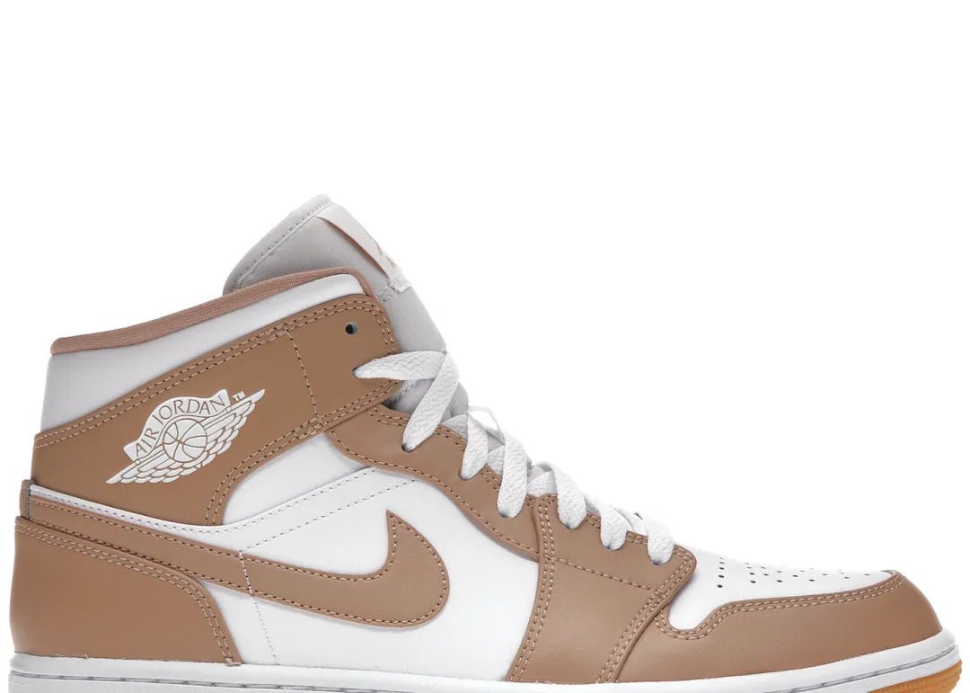 Nike Air Jordan 1 Mid Tan Gum - PLUGSNEAKRS