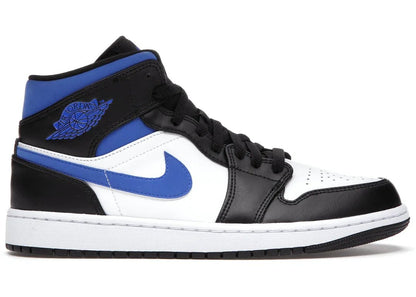 Nike Air Jordan 1 Mid White Black Racer Blue - PLUGSNEAKRS