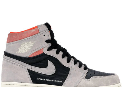 Nike Air Jordan 1 Retro High Neutral Grey Hyper Crimson - PLUGSNEAKRS