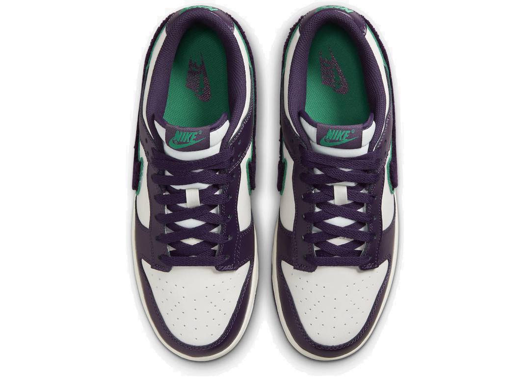 Nike Dunk Low Chenille Swoosh Sail Grand Purple